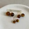 Pendientes Retro Imitación Ojo de Tigre Maillard Lujo Accesible Elegantes Moda de Nicho Tendencia Pendientes para el Trabajo Pendientes Otoño e Invierno Mujer