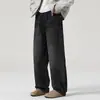 Jeans de Pierna Recta Estilo Retro Americano para Hombre 2026 Nuevos Pantalones Anchos Sueltos de Otoño Pantalones de Hombre Lavados con Efecto Desgastado