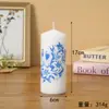 Nuevas Velas Cilíndricas con Calcomanías de Colores, Velas Creativas sin Humo y sin Olor para Decoración y Arreglos, Velas Duraderas, Venta al por Mayor de Fabricantes