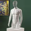 Maniquí masculino de medio cuerpo con piernas, expositor para tienda de ropa, diseño para patronaje, maniquí masculino de plástico, modelo de cuerpo humano, muñeco.