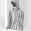 Ropa de protección solar para hombres y mujeres, chaqueta fina y transpirable con capucha para protección solar de primavera y verano para parejas, para ciclismo y pesca al aire libre