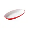 Platos de Melamina Xiangyuan para Fondue y Barbacoa, Platos Pequeños de Dos Tonos, Forma Ovalada, Engrosados, Resistentes a Roturas, para Platos Fríos y Bocadillos