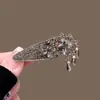 Pasador de Mariposa de Cristal de Gama Alta con Borla, Pinza Lateral para Flequillo, Exquisito Accesorio para el Cabello de Nicho