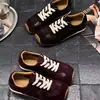 Otoño 2026 Nuevas Zapatillas de Entrenamiento Retro Alemanas de Punta Cuadrada para Mujer Bloque de Color Zapatos Forrest Gump Esquema de Color Melade Suela Suave Zapatillas Deportivas