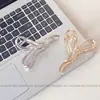 Presilha de Cabelo Ondulada em Formato de Coração Estilo Coreano para Mulheres, Novo Prendedor de Tubarão Doce para a Parte de Trás da Cabeça, Acessório de Cabelo de Alta Qualidade, Piranha Elegante, Ornamento de Cabelo