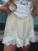 Shorts de Pierna Ancha con Adorno de Encaje 2026 para Mujer, Elegantes y Casuales, de Viaje Transfronterizo Europeo y Americano