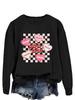 Personalidade da moda europeia e americana você é amado o suficiente suéter de gola redonda eBay top interno