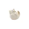 Super Lindo Peluche Peluche Li Estéreo Yoga Gato Blanco Colgante Hecho a Mano DIY Cadena de Teléfono Móvil Accesorios de Joyería