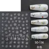 Belleza Completa Transfronteriza Nuevas Pegatinas Navideñas para Uñas Ins Pegatinas Doradas de Copos de Nieve Navideños para Uñas