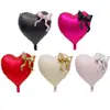 Globos de Papel de Aluminio Flotantes con Forma de Corazón y Lazo de Nuevo Estilo para Fiestas de Cumpleaños Infantiles, Decoraciones Fotográficas Románticas para Habitaciones de Boda