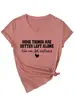 Algumas Coisas São Amazon Ebay Site Independente Camiseta Casual Moderna Feminina Gola V Manga Curta Camisa Base