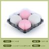 Caja de embalaje para soufflé de cuatro compartimentos Caja Xuemei Niang Cangrejo de arroz glutinoso Xiao Fangpiel de hielo pastel de luna caja de repostería caja de snacks