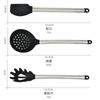Fábrica de Utensilios de Cocina de Silicona Venta al por Mayor Cocina Mango Pequeño Anti-quemaduras Herramientas para Hornear Espátula de Silicona Espumadera Espátula para Freír Juego