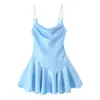 Venta Caliente Transfronteriza de AliExpress Nuevo Producto Primavera 2026 Vestido con Textura de Satén de Seda Dobladillo Asimétrico 3152350