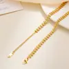 Pulsera de acero de titanio simple de moda pulsera versátil de bricolaje damas alto sentido chapado en oro de 18k pulsera de acero inoxidable al por mayor