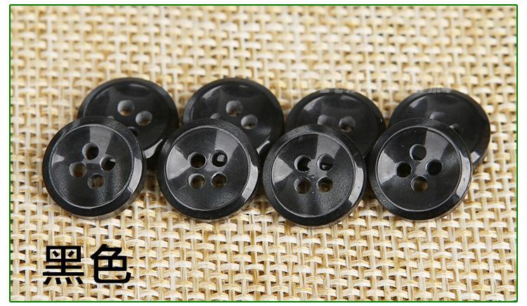 智贝描述图:高档树脂衬衫纽扣子圆形 白色红色衬衫扣T恤 扣子