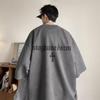 Europeo y Americano Tallas Grandes Verano Nuevo Ins Estilo Hong Kong Holgado Piel de Ciervo Polar Camiseta de Manga Corta Camiseta Estampada con Letras Camiseta Base Top
