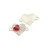 Al por mayor Estilo Coreano Especial Doble Punto de Colgante Patrón de Corazón de Diamante Aleación con Goteo de Aceite Collar Pulsera Colgante Joyería Accesorios DIY