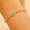Pulseira de zircônia com diamante simples e novo temperamento de cristal de Roma, bracelete banhado a prata para comércio exterior europeu e americano, pulseira de venda quente