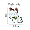Insígnia com Imagem de Gato Branco em Desenho Animado, Broche Acessório Periférico de Anime Japonês Fofo, Decoração Transfronteiriça para Roupas e Bolsas