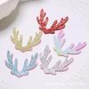 Adornos navideños para niños, pinzas para el cabello, material de bricolaje, lindas astas de polvo dorado de dibujos animados, suministros decorativos, accesorios para el cabello