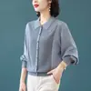 Conjunto de Primavera para Mamá: Top de punto rojo con elegantes mangas de gasa, ropa holgada para mujeres de mediana edad