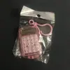 Mini Calculadora Transparente Quente Desenho Animado Criativo Flip Computador Estudante Chaveiro Portátil Pingente Cálculo