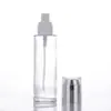 Garrafas de Loção Grossas de Vidro Fosco para Atacado, Frascos Dispensadores Tipo Bomba para Base Líquida, Spray de Essência, Cosméticos Líquidos Originais e Produtos de Cuidados com a Pele