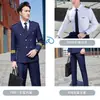Uniforme de capitán chino para hombre, atuendo de clase para estudiante de asistente de vuelo de aviación, anfitrión, bar, seguridad, traje de guardia de propiedad