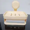 Porta jabón de doble capa de alta gama para uso doméstico, Estante para jabón de ventosa montado en la pared del baño, No requiere taladro, Porta jabón con drenaje de agua para almacenamiento en el baño