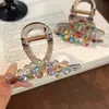 Pinza para el Cabello de Acrílico con Cristales de Colores para Mujer, Estilo de Alta Gama para la Parte Trasera de la Cabeza, Accesorio para el Cabello Súper Elegante 2026, Pinza de Tiburón Grande