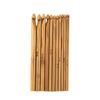 Cabo carbonizado bambu crochê bambu carbonizado gancho cilíndrico madeira ferramentas de crochê grandes ousado 15MM ~ 25MM