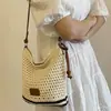Bolso de Paja de Gran Capacidad para Mujer 2026 Nuevo Estilo Casual Versión Coreana Bolso Tote Cruzado Diario Bolso de Hombro de Moda