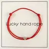 Pulsera Simple de Hilo Rojo de Trébol Pulsera Tejida Año Zodiacal Ins Pareja Mejor Amigo Seguridad Estudiante Joyería de Hilo Rojo