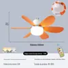 2024 transfronteiriço novo pequeno ventilador lâmpada E27 parafuso ventilador de teto lâmpada lâmina do ventilador destacável quarto sala de estar lâmpada do teto