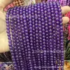 Contas Redondas de Jade Roxo Imitação Otimizada de Ametista Contas Soltas Pulseira Semi-Acabada Roxa Preta Acessórios para Joias DIY com Contas