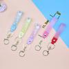 Transfronterizo Nuevo Producto Estrella Arcoíris Lindo Llavero Transparente PVC Goma Suave Colgante Cordón de Cuero Festivo Exquisito Regalo DIY