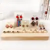 Soporte de Anillo de Madera Maciza Estante para Joyería Estante para Pendientes Tablero de Almacenamiento de Anillos Tarjeta para Pendientes Adornos Estante de Exhibición de Joyería Accesorios