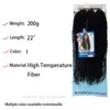 Extensiones de Cabello Sintético de Alta Temperatura Afro Rizado 22 pulgadas 200g Extensiones para Pelucas Venta al por Mayor de Fabricante Transfronterizo