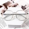 Montura poligonal TR90 gafas lisas frescas anti luz azul Retro japonés callejero decorativas gafas lisas