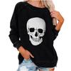 Suéter holgado de invierno nuevo de eBay para mujer, top de Halloween con estampado divertido de calavera para mujer