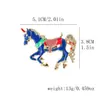 Broche Mítico Pégaso Estilo Europeu e Americano, Corsage do Ano do Cavalo, Broche Animal de Esmalte Imitação de Luxo Leve de Alta Qualidade para Homens