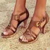 Sandalias de Tacón Alto para Mujer de Talla Grande de Comercio Exterior al por Mayor de Fábrica Nuevas Sandalias de Verano 2022 Sandalias de Mujer Taizhou