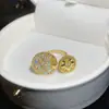 Anillo Abierto Redondo con Zirconia en Forma de Estrella para Mujer, Sencillo y Moderno, Lujo Ligero, Diseño de Nicho, Joyería Elegante y Versátil