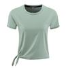 Verano Nuevo Ropa de Yoga Seda de Hielo para Mujer Secado Rápido Manga Corta Transpirable para Correr al Aire Libre Deportes Fitness Camiseta Tops