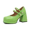 Zapatos de capa única para primavera y otoño, nuevos, con tejido en relieve, boca poco profunda, punta cuadrada, suela gruesa, tacones altos gruesos 40-48, zapatos de comercio exterior de Amazon