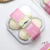 Caja de embalaje de nieve redonda de una sola pieza, caja de embalaje de pastel de yema de huevo, caja de embalaje de daifuku bola de nieve