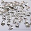 Joyería para Uñas Diamante Transparente Corazón de Melocotón Explosivo Cristal de Cristal Blanco Joyería Manicura Lote Completo Punta de Mariposa Diamante