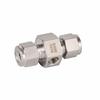 Unión recta de doble férula de acero inoxidable para tubería en pulgadas de 1/16 pulgadas a 2 pulgadas marca ROKE con rosca interna de derivación