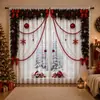 Amazon Transfronterizo Personalizado Impresión Digital Navideña Cortinas Patrón Navideño Cortinas Terminadas Personalizadas TEMU Dropshipping